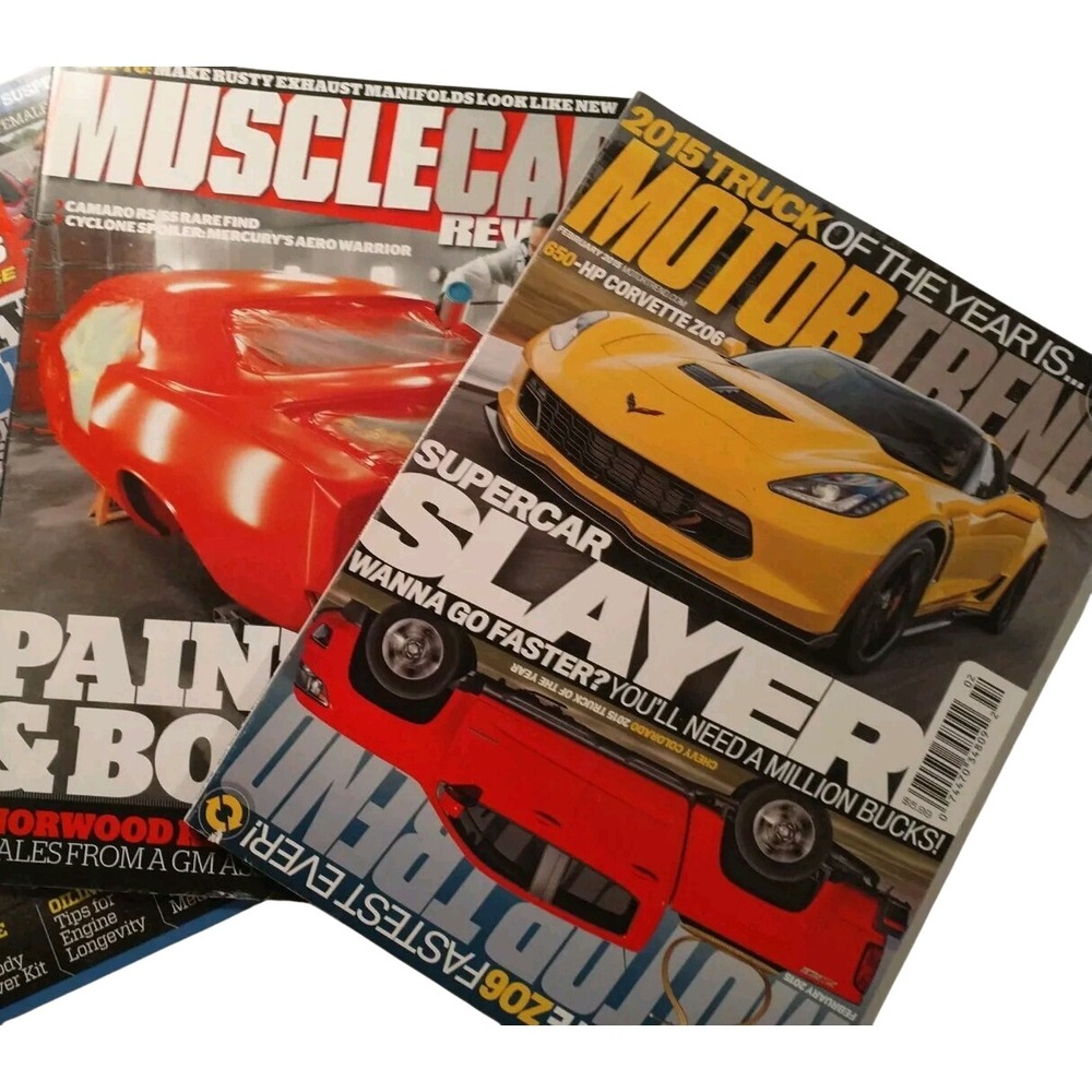 Motor Trend & Muscle Car Review Magazine Lot 2013 2015 Corvette Z06 Shelby GT350